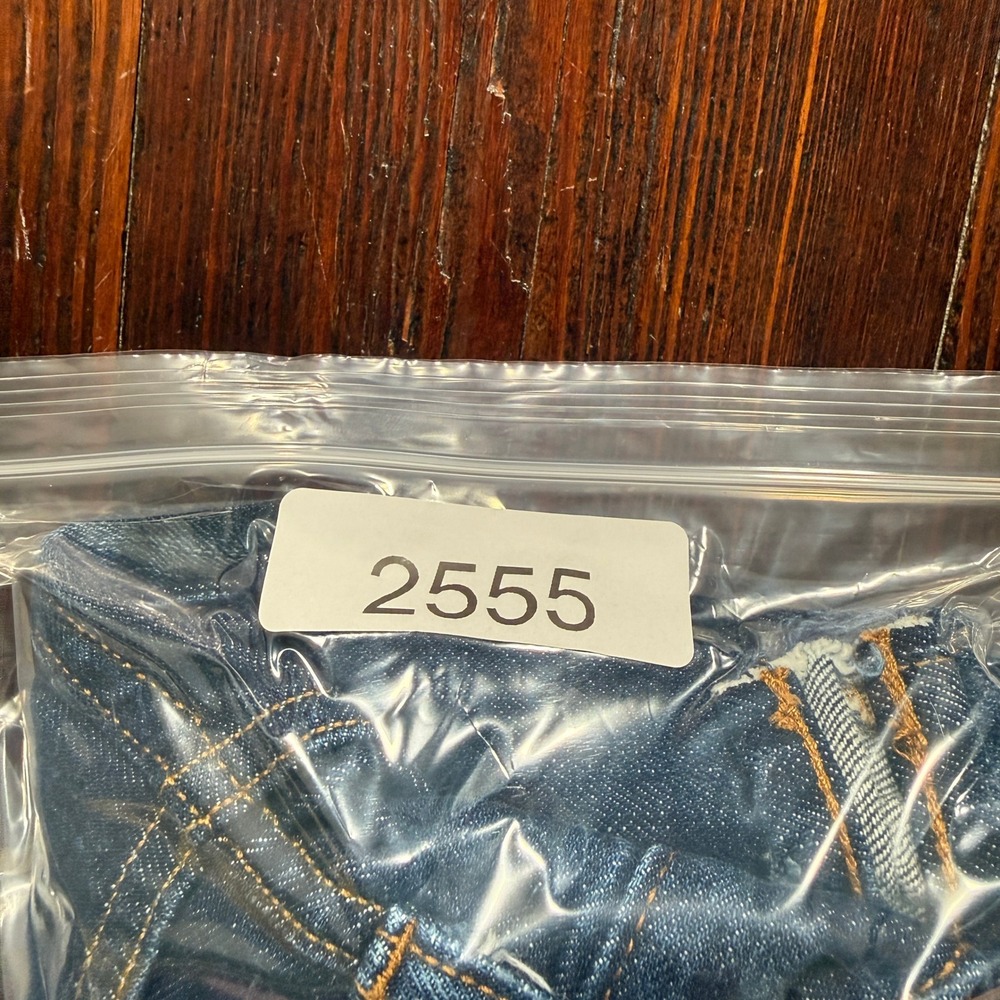 American Eagle Jeans Mens 38x30 Blue Relaxed Straight Dark Wash Faded Whiskers - Picture 10 of 10